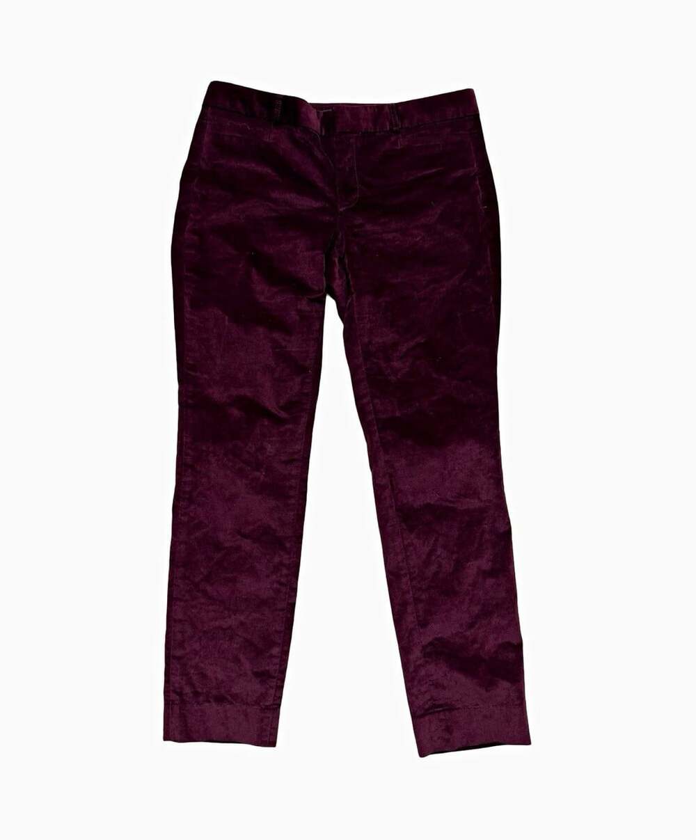 Banana Republic Sloan Women's Burgundy Solid Pants Regular Stretch Size 4